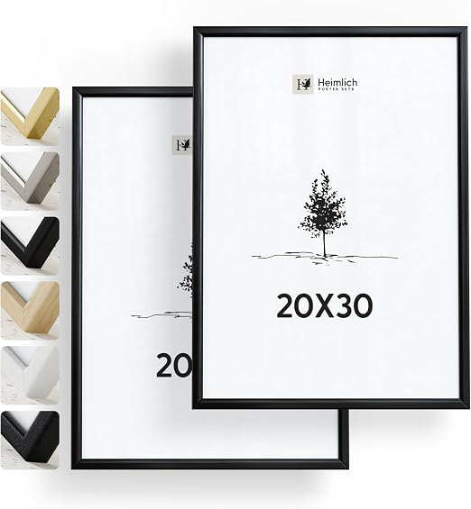 Creative Picture Frames Cadre Rockefeller noir de 15,2 x 20,3 cm avec bordure dorée
