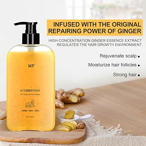 Miniatura 3 de BSMAX Barra de champú de jengibre para el crecimiento del cabello, antipérdida de cabello, jabón de champú orgánico natural de jengibre, promueve el