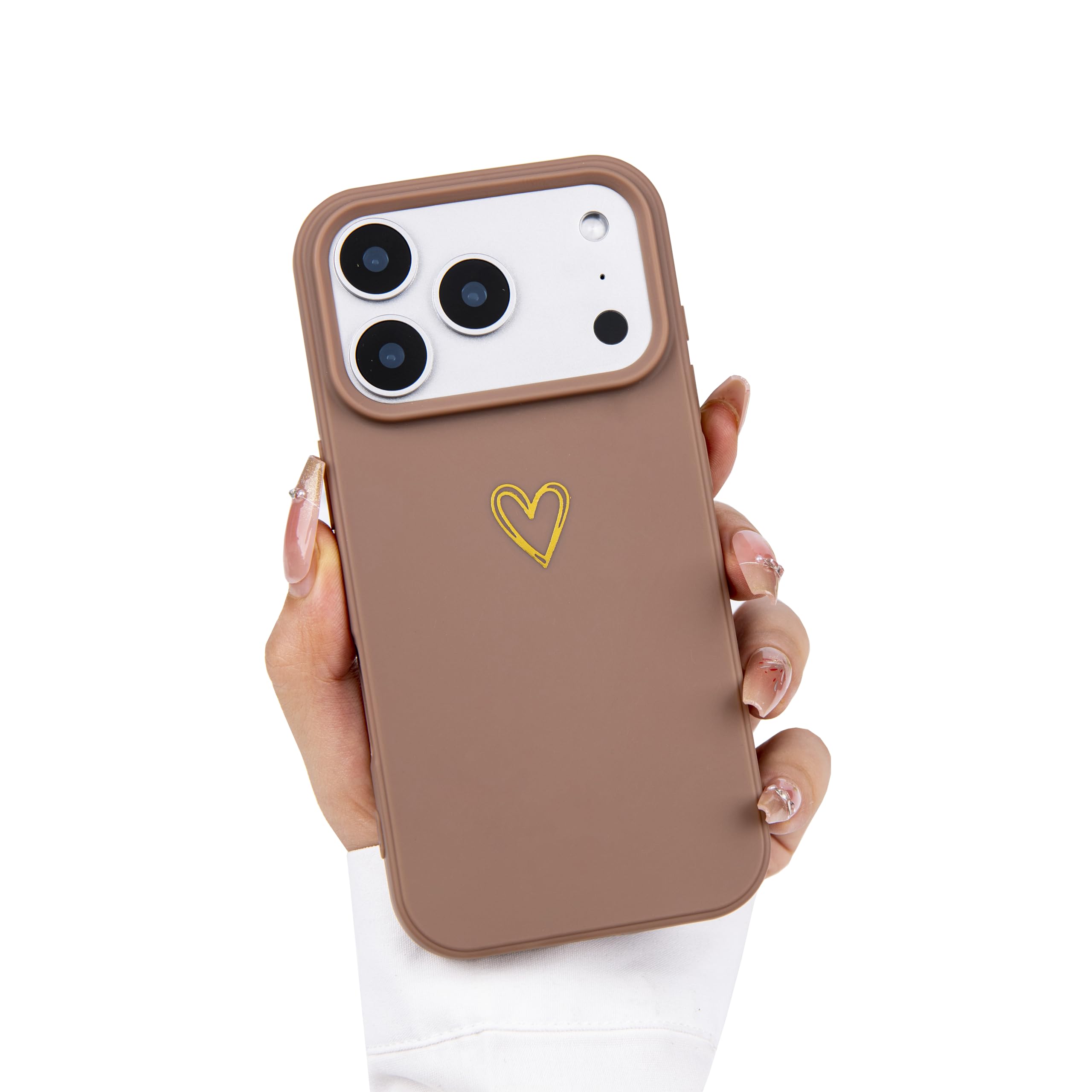 Einaily Hülle für iPhone 17 Case Crystal Clear Handyhülle Mode Chic Herz Muster Ultra Dünn Transparent Klare TPU Silikon Bumper Stoßfest Kratzfest Schutzhülle für iPhone 17 Slim Case Cover