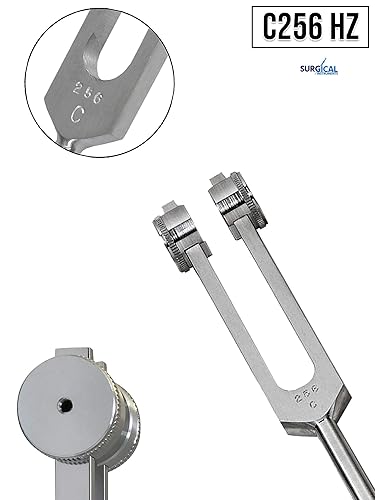 Miniatura 8 de SURGICAL ONLINE Diapasón C256 Hz de grado médico, pesas fijas, no magnética, ligera, portátil, resistente a la corrosión, mango extra largo