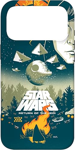 Miniatura 22 de Funda para iPhone 15 Pro Max con póster de película retro ilustrada de Star Wars El regreso del Jedi