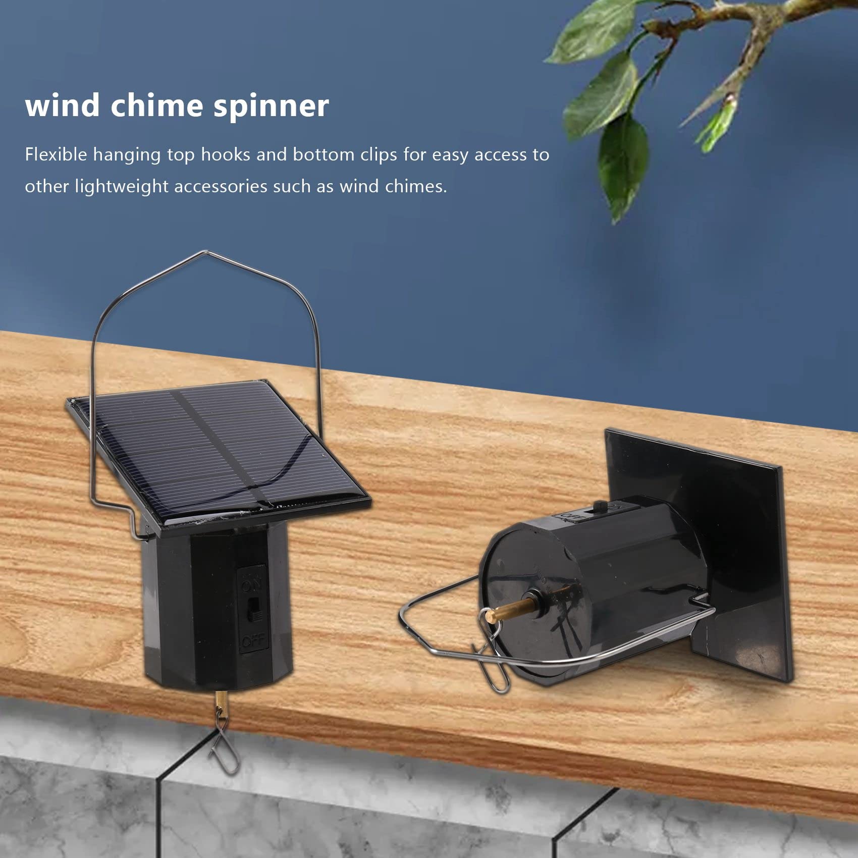 Solar HäNgend Display Motor Rotierend Kleiner Motor Solar Wind Spinner Motor Mehr Zweck Drehbarer Haken 2 StüCke