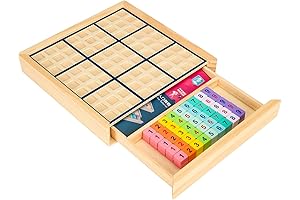 Sudoku Conundrum: Wooden Brain-Teaser with Colorful Balls