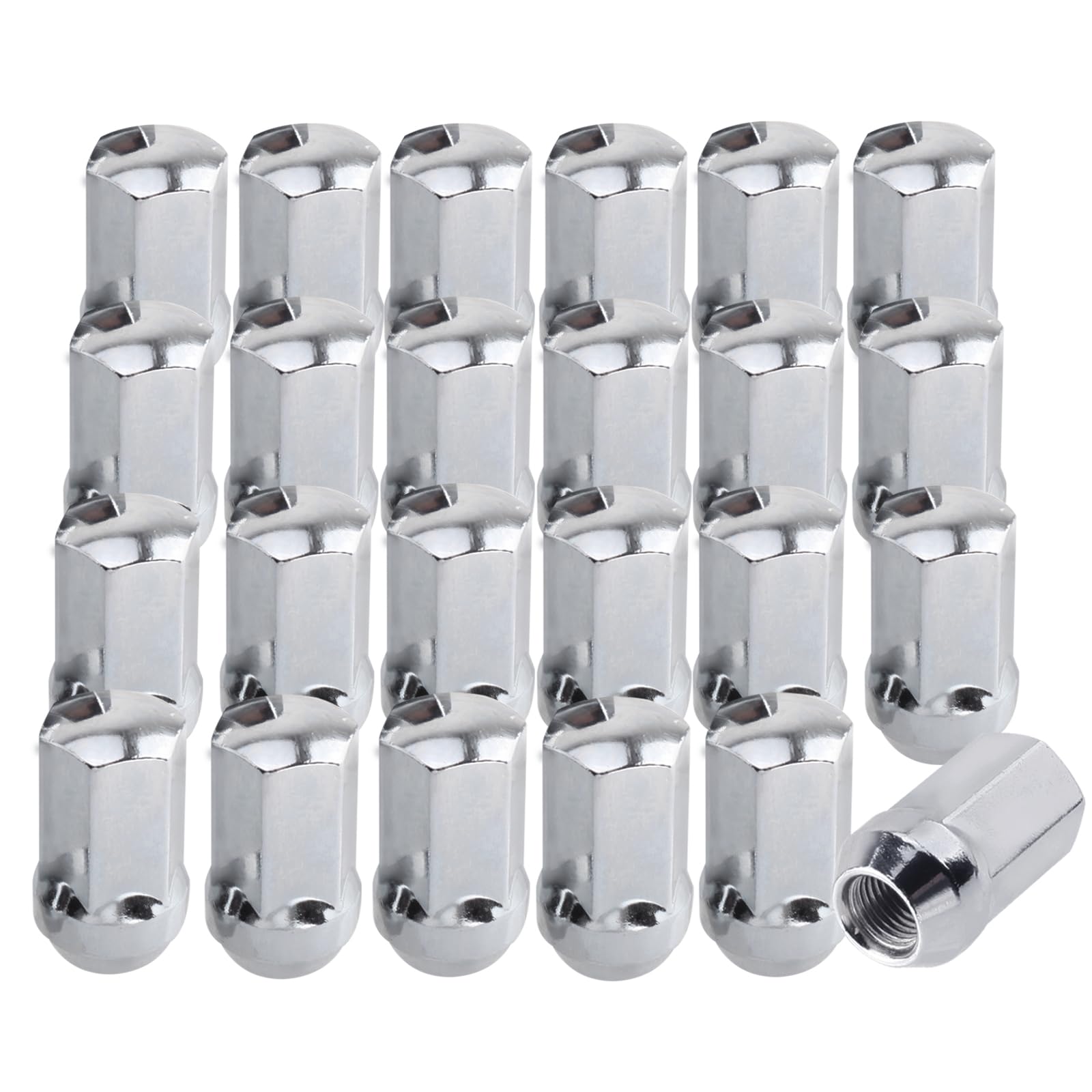 Set of 24 M14x1.5 Lug Nuts Comptible with Replacing Silverado Tahoe Suburban Tahoe Sururban Escalade Xt6 Xt5,7/8 Hex 1.77-Inch OEM Factory Style Large Acorn Socket Lug Nuts