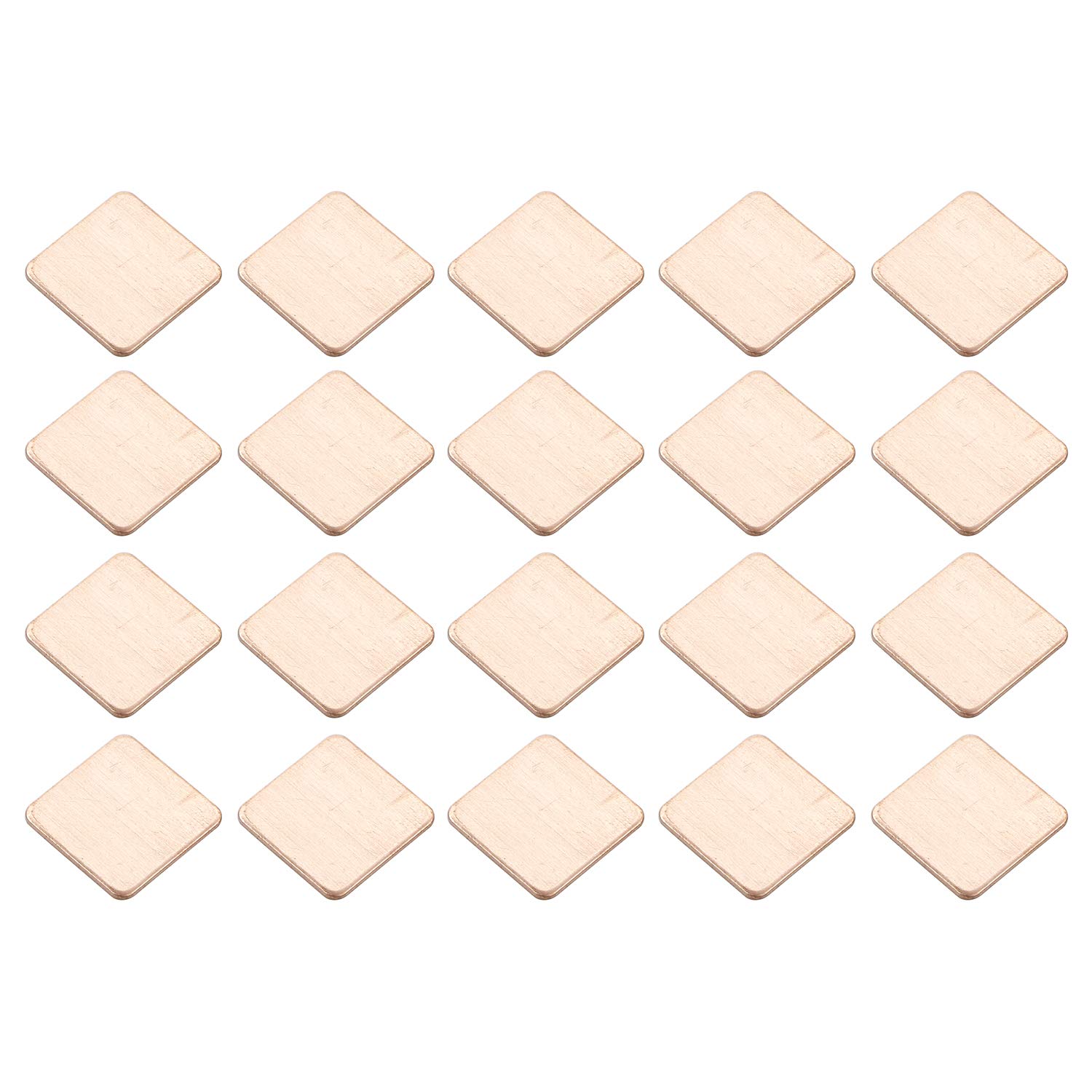 Heatsink Copper Pad Shims, High Purity 15 x15 x 0.8mm Laptop GPU CPU Heatsink Thermal Copper Pads Pack of 20