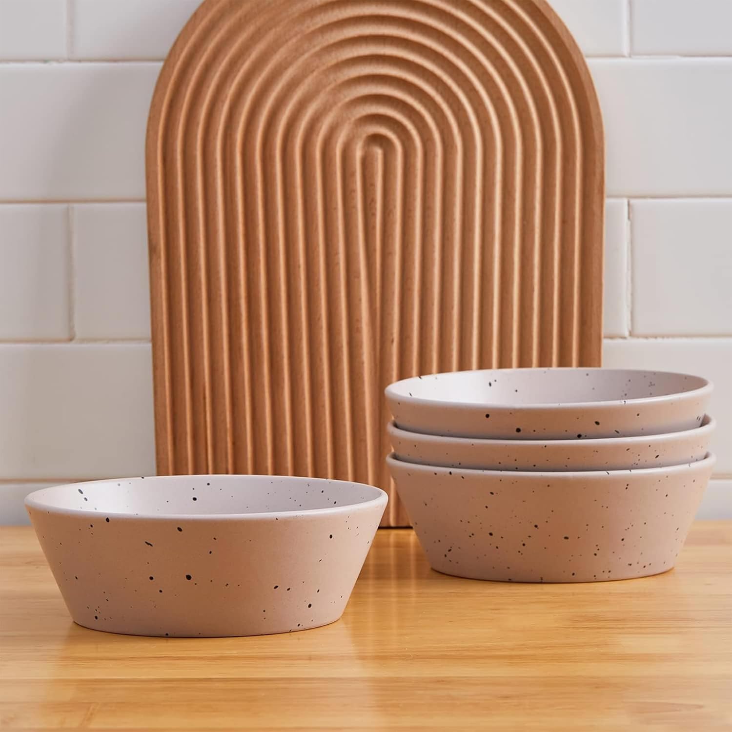 Stone Lain Jade Stoneware 16 Piece Dinnerware Set, Home Kitchen Dish Set with Dinner Plates, Salad Plates, Bowls, & Mugs - Service for 4, Taupe