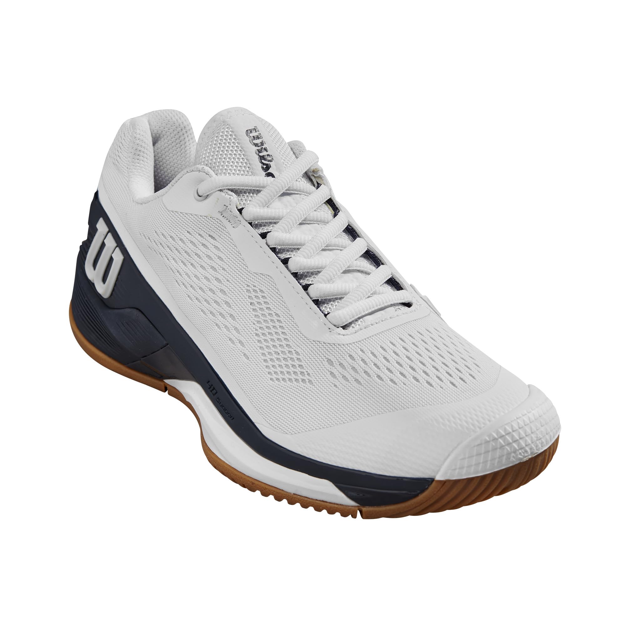 WILSON Women's Rush Pro 4.0 Sneaker 43 1/3 EU White/Navy Blazer/Tan