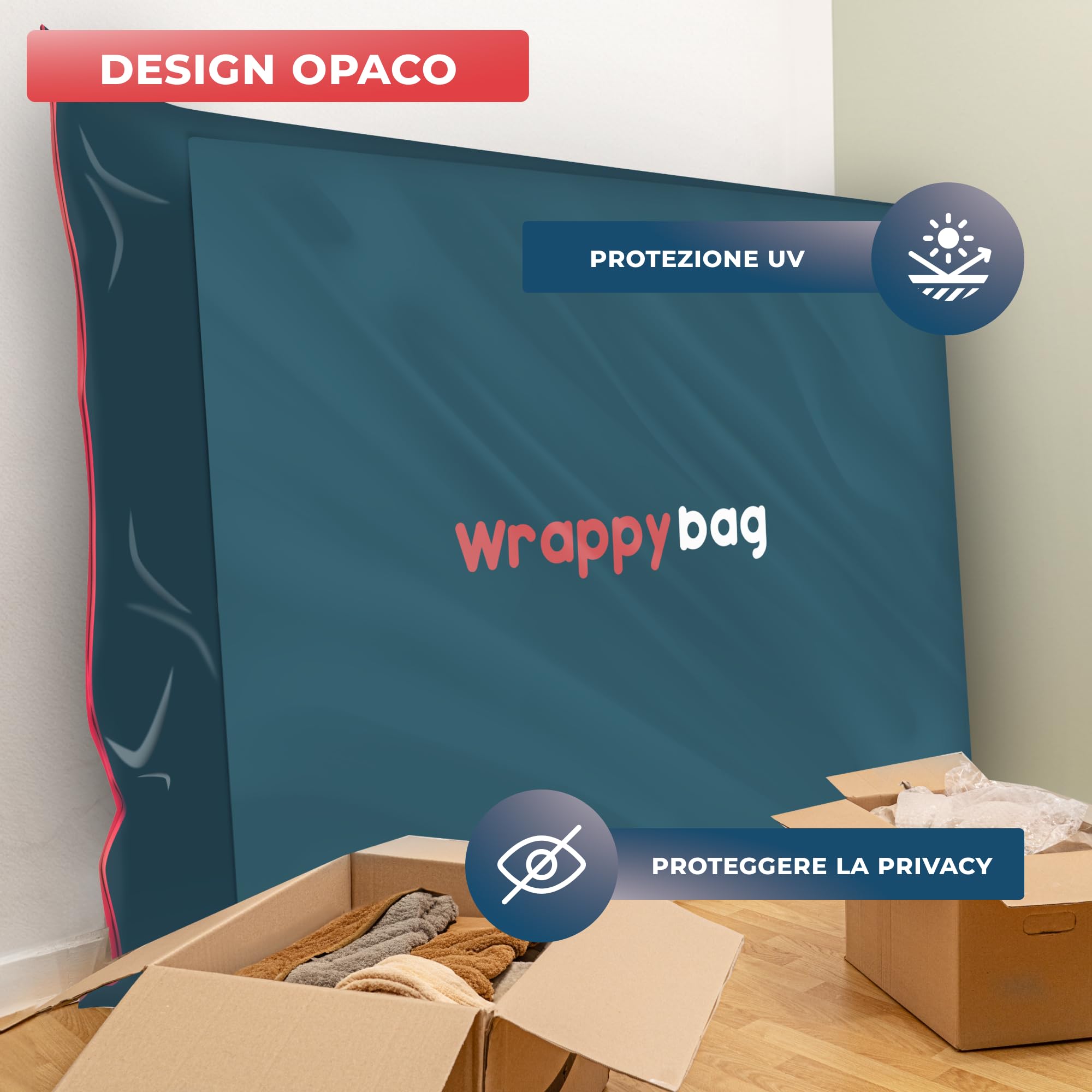 Custodia Protettiva Per Materassi - Sacco Impermeabile Opaco Per Traslochi E Conservazione - Foto 8