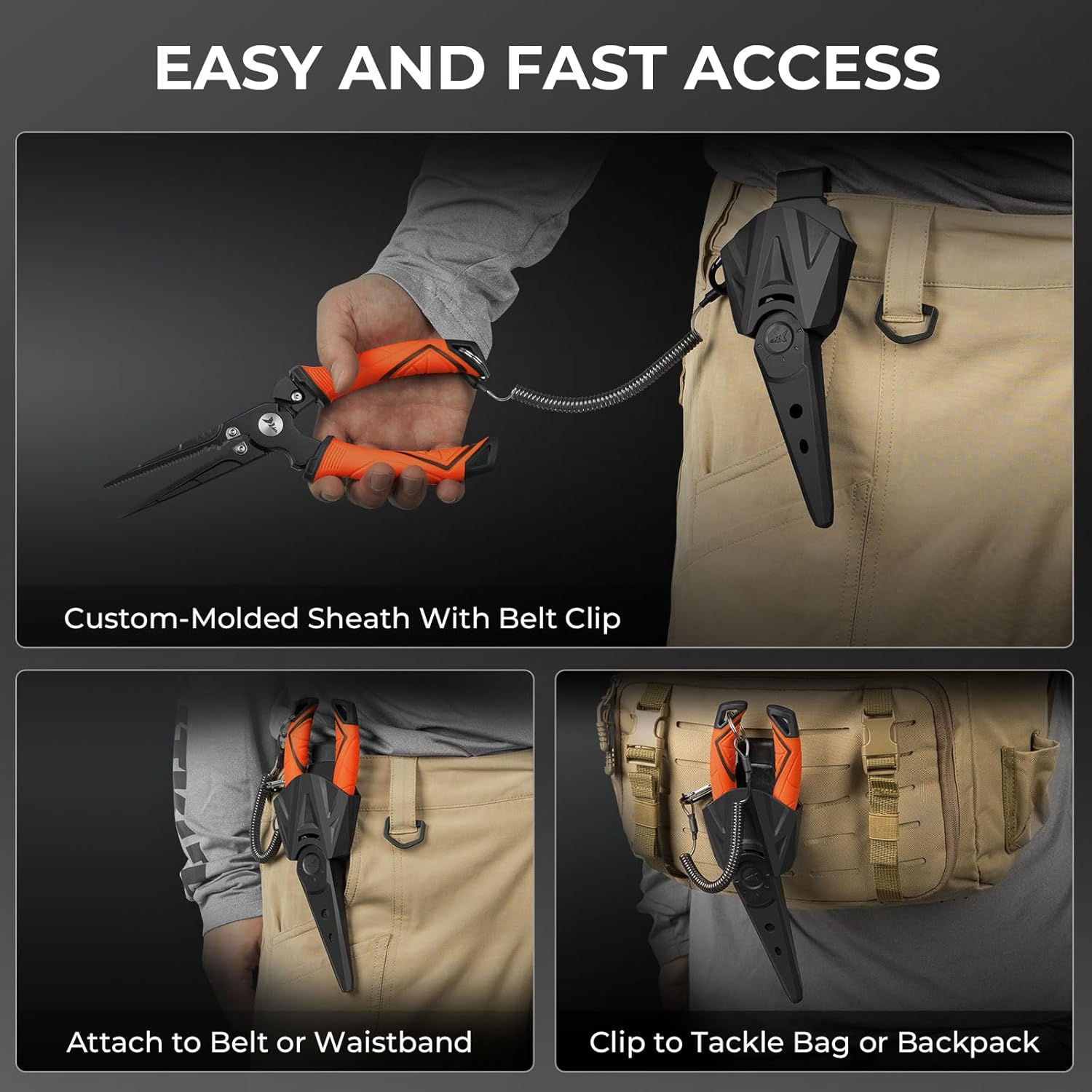 KastKing Paradox Fishing Pliers, Angled Fish Lip Gripper, Saltwater Resistant 420 Stainless Steel Fishing Tools, Fishing Pliers Hook Remover with Ergonomic Handle, Fishing Gifts for Men - Image 5