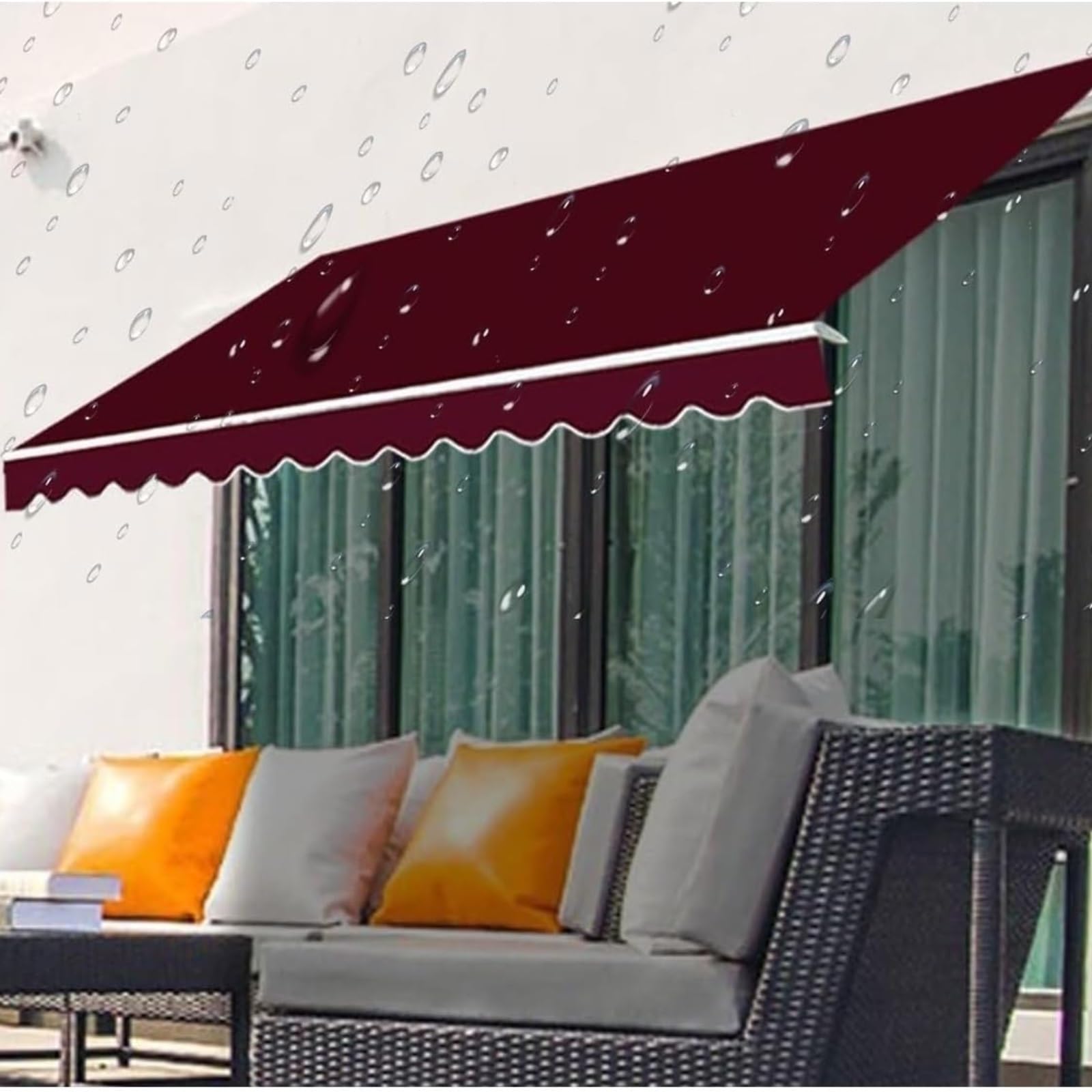 auvent Auvent de Remplacement imperméable en Tissu Polyester, Couverture de Pare-Soleil for auvents rétractables for Jardins