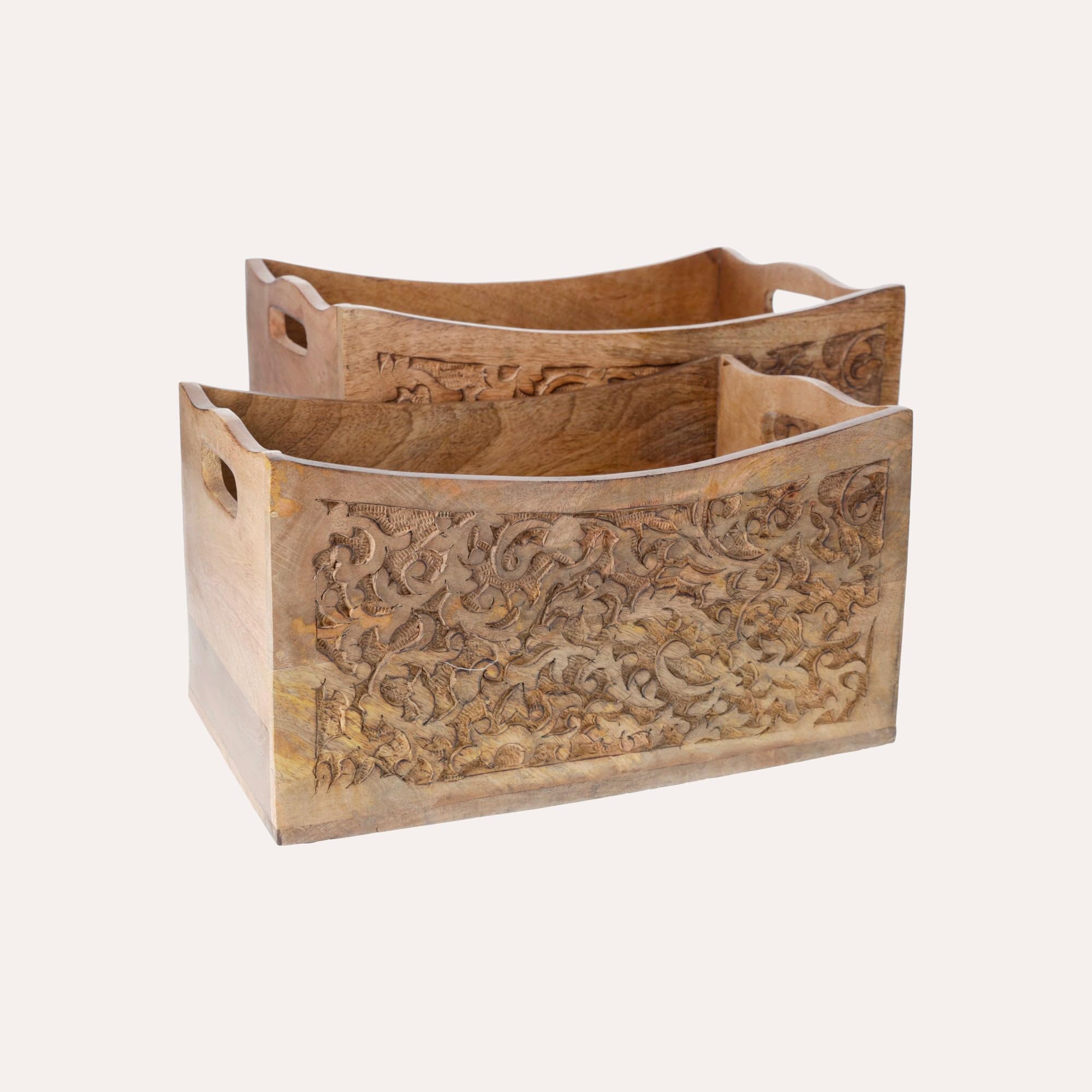 Keyhomestore | Porta Riviste in Legno Indiano