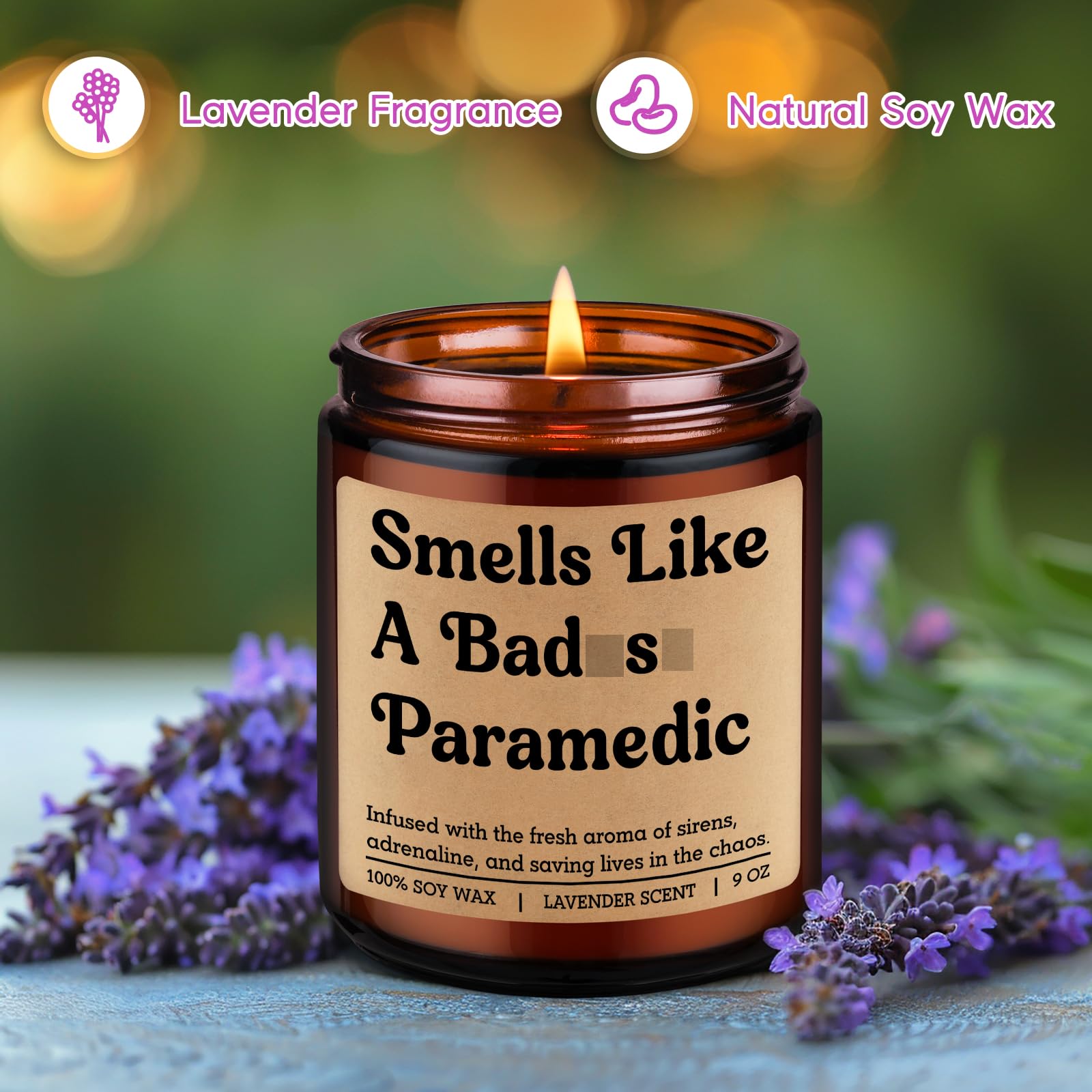 Miracu Candle, Paramedic Gifts for Men Women, EMS Week, Paramedic Accessories, Funny Cool School Graduation, Fathers Day Idea for First Responder, Emergency Medical Technician, New Graduate, Student