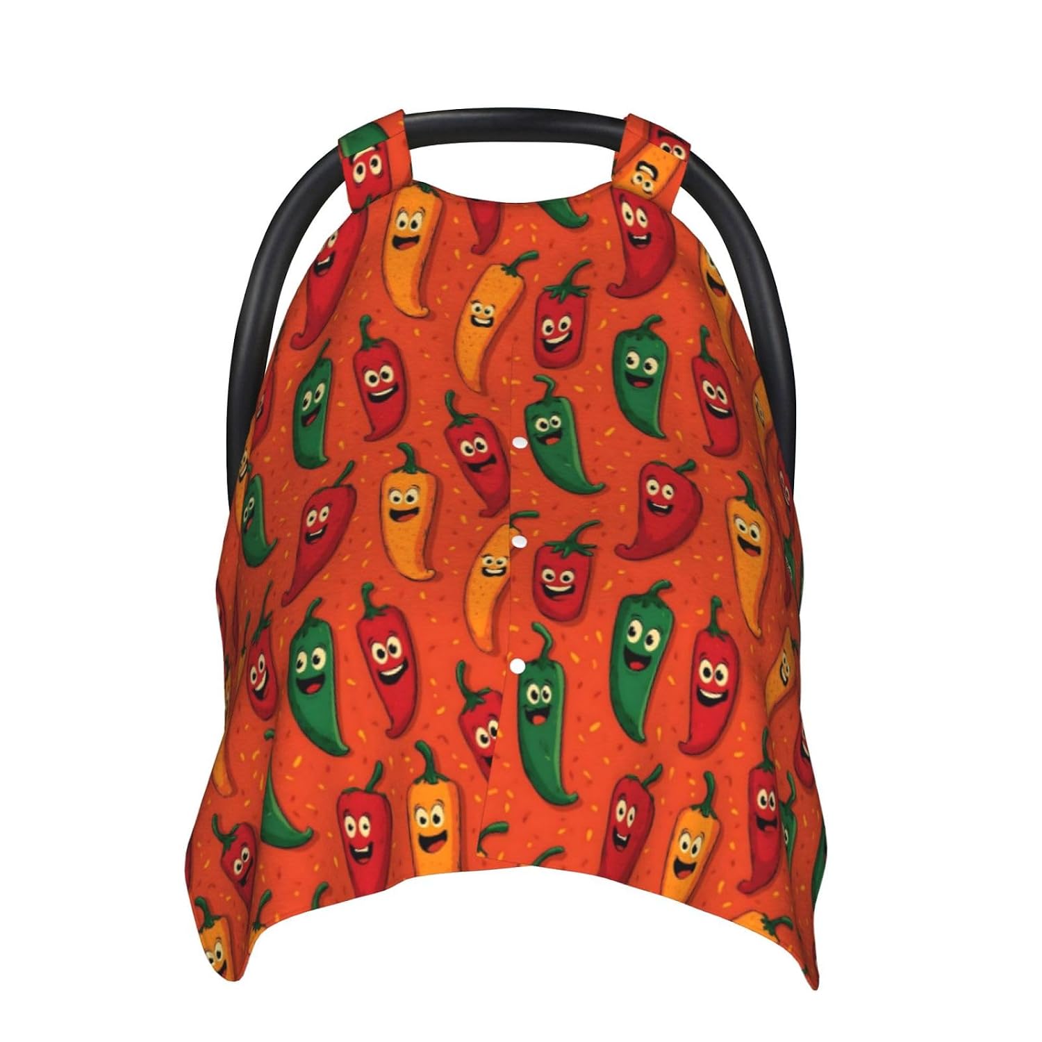 Cute Funny Colorful Peppers Print Baby Car Seat Covers, Cute Nursing Cover Breastfeeding Cover, Breathable Stroller Covers, Multi-use Infant Carseat Canopy, Baby Boys Girls Newborn Essentials