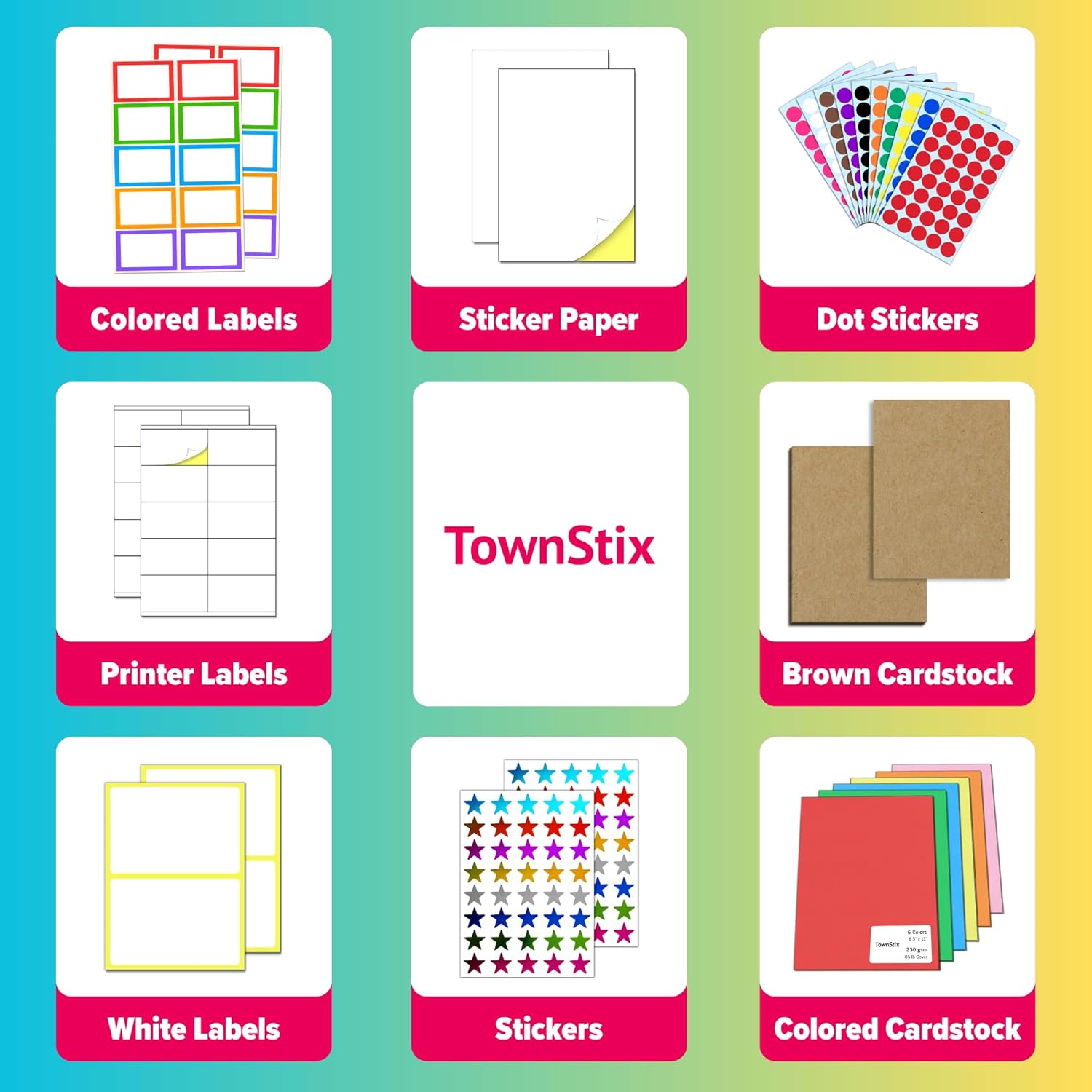 100 Pieces - Large Moving Stickers for Boxes, Colored Box Packing Labels Color Coded - 6 x 4 inches, 4 Assorted Colors - Image 7