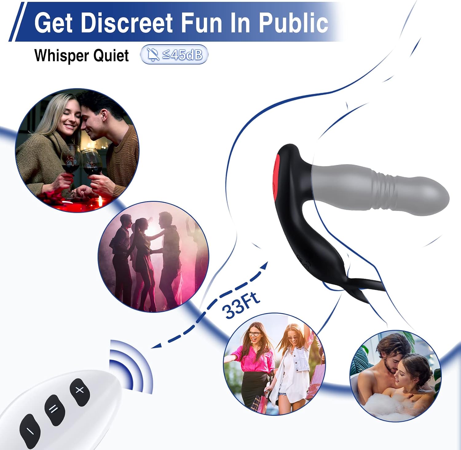 Prostate Massager Anal Vibrator Thrusting Vibrating 7 Modes with Cock Ring Anal Plug Anal Sex Toys P Sport Massager for Men Anal Toy Male Sex Toys for Men Women and Couples Waterproof Remote Control