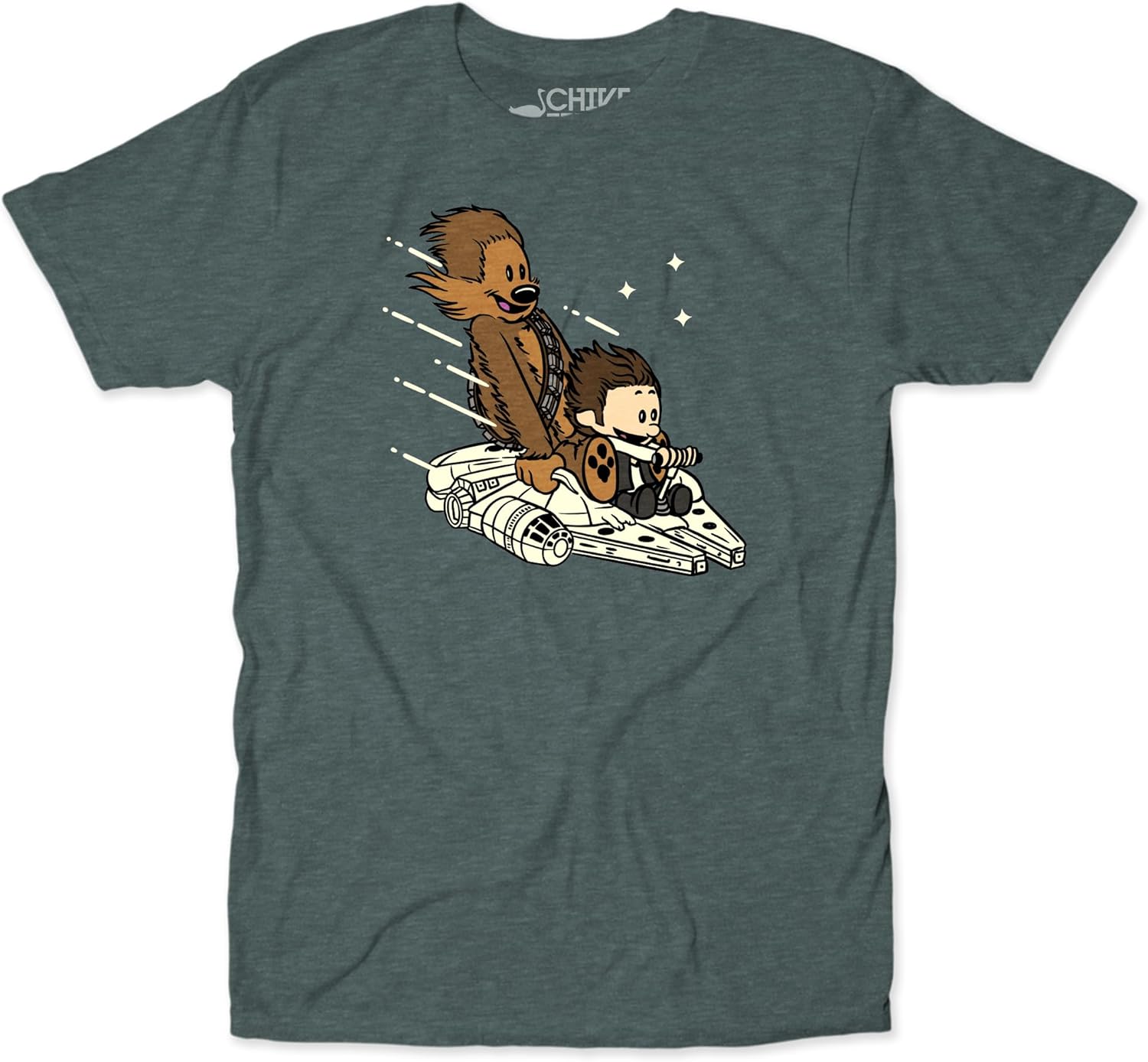 theCHIVE Less Than 12 Parsecs Han and Chewie Cal and Hobbs T-Shirt