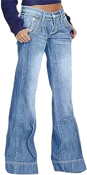 【NONCODE】Fendin Backflip Wide Denim Pants Flamingals Low Rise Straight Leg Wide Leg Baggy Jeans Women