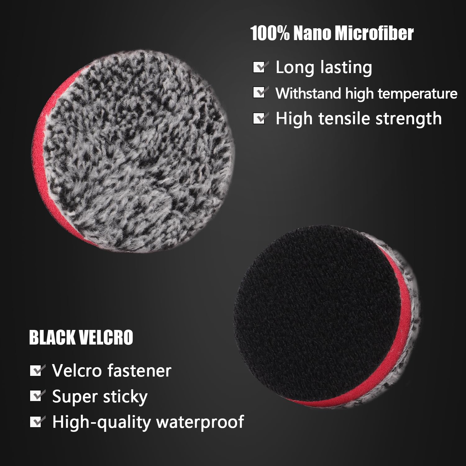 SPTA 2" Microfiber Cutting Pads 10 Pack, Heavy Cutting and Polishing, Microfiber Finishing Disc for Waxing and Polishing&Scratch and Vortex Removal Pad, Ultrafine Fiber Pad - Image 5