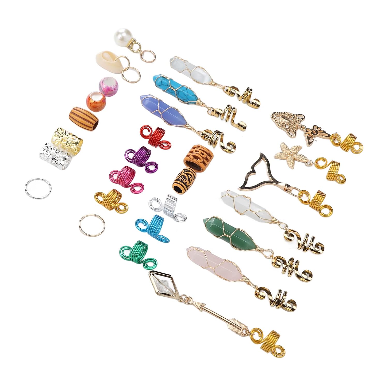 Hair Jewelry Rings, Various Shapes Alloy Hair Braids Clips Easy Wearing