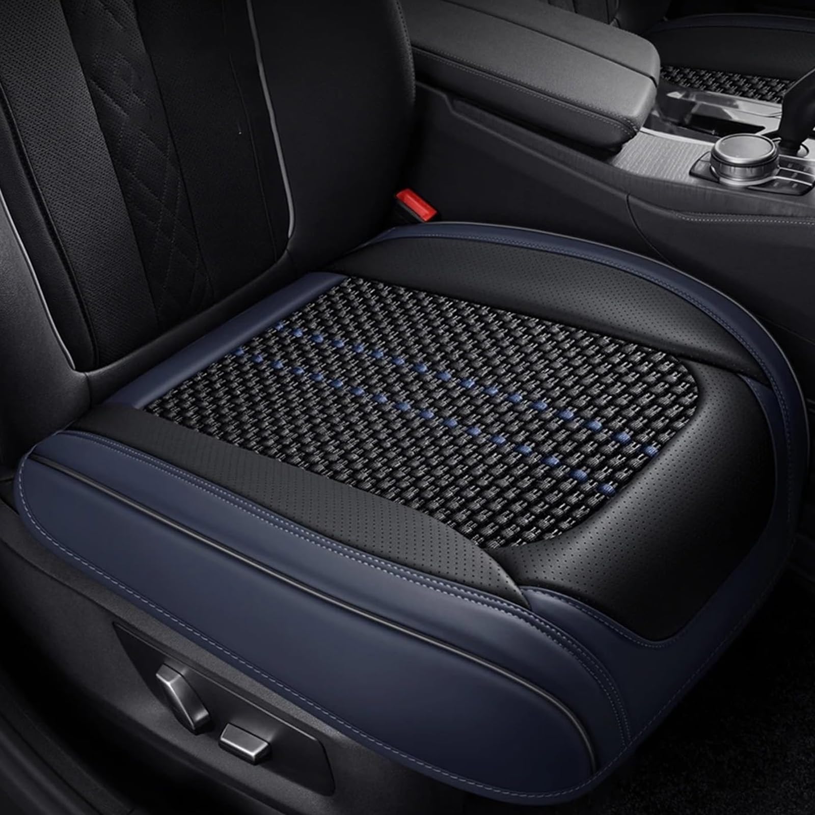 ONEMAJI Car Driver Seat Booster Cushion for Lexus LBX 2023, Breathable Thick Pad Non Slip Bottom Vehicle Chair Protector Interior Accessories,Blue Black