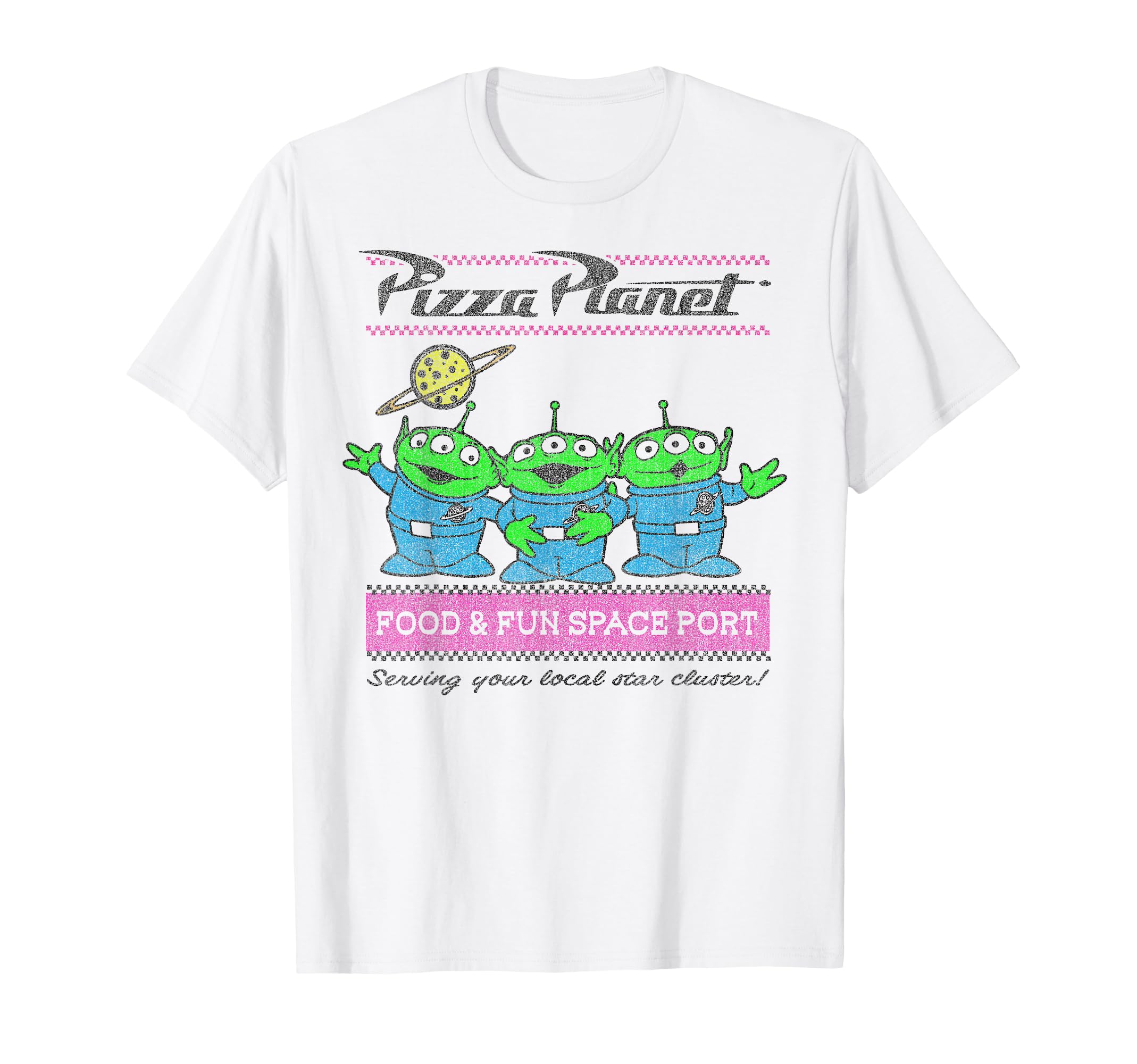 Pixar Toy Story Aliens Pizza Planet Pastel Logo T-Shirt
