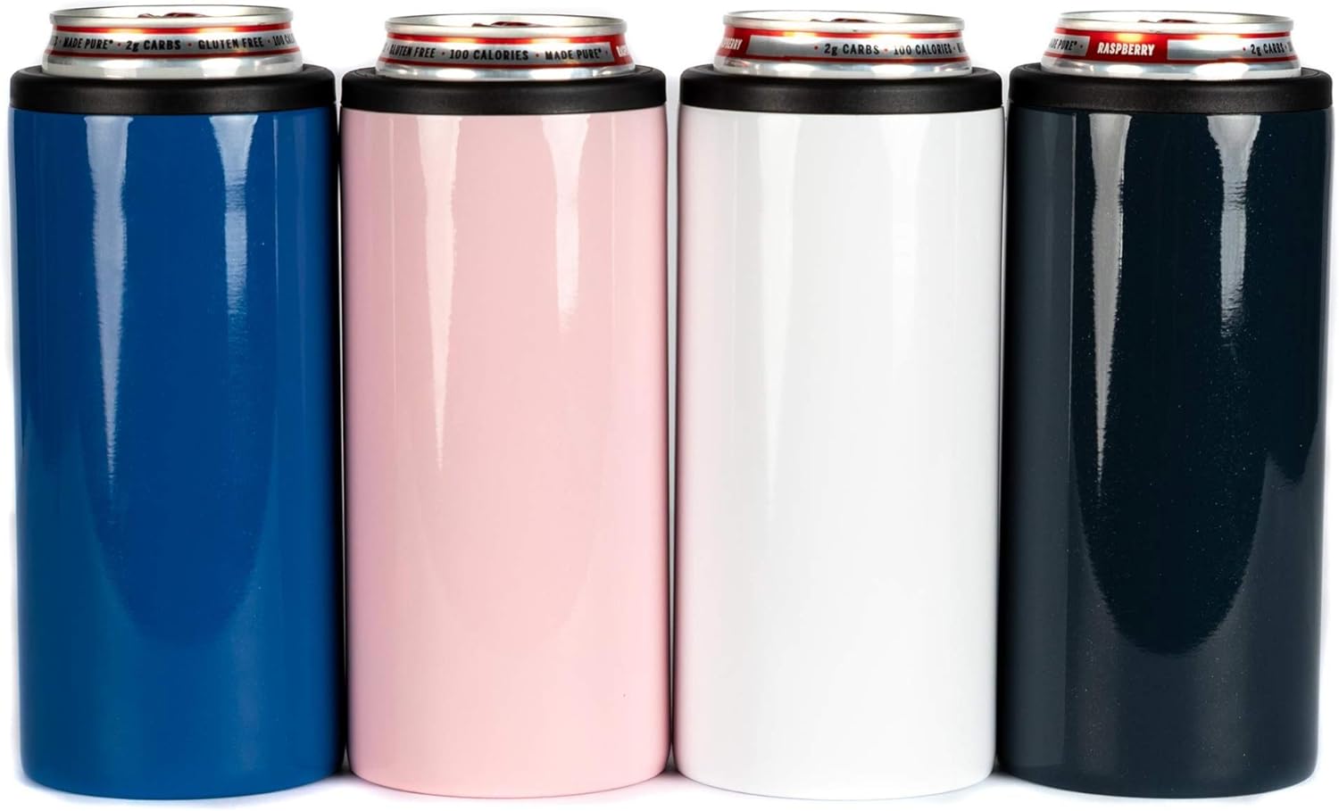 Klarny Double-Walled Stainless Steel Skinny Can Cooler for 12OZ Slim Cans, Tall Slim Can Coozie with Seal-Tight Secure Ring : Everything Else