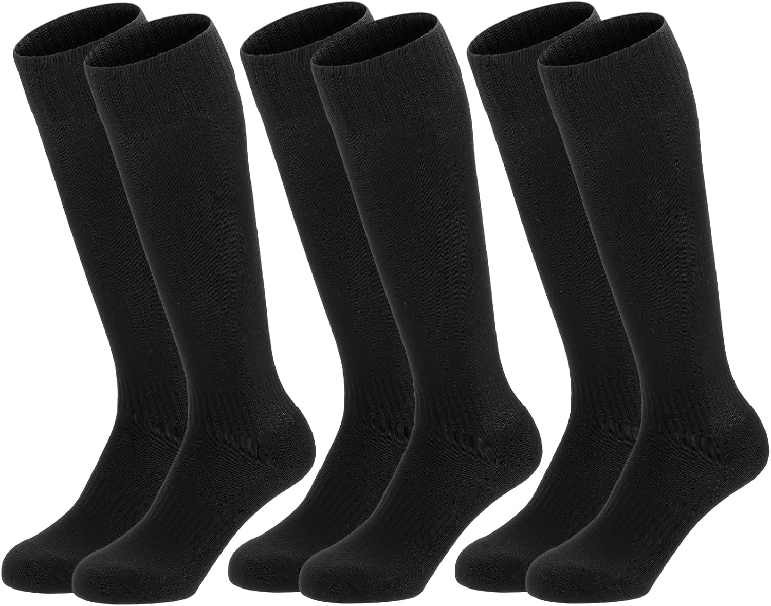 Regilt 3 Pairs Kids Youth Baseball Socks Cushioned Soccer Football Softball Socks for Boys Girls