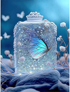 Huacan Diamond Painting Kits for Adults Full Square AB Drill 5D DIY Butterfly Diamonds Paintings Art Kit for Home Wall Decor Picture Size 12 * 12 Inch