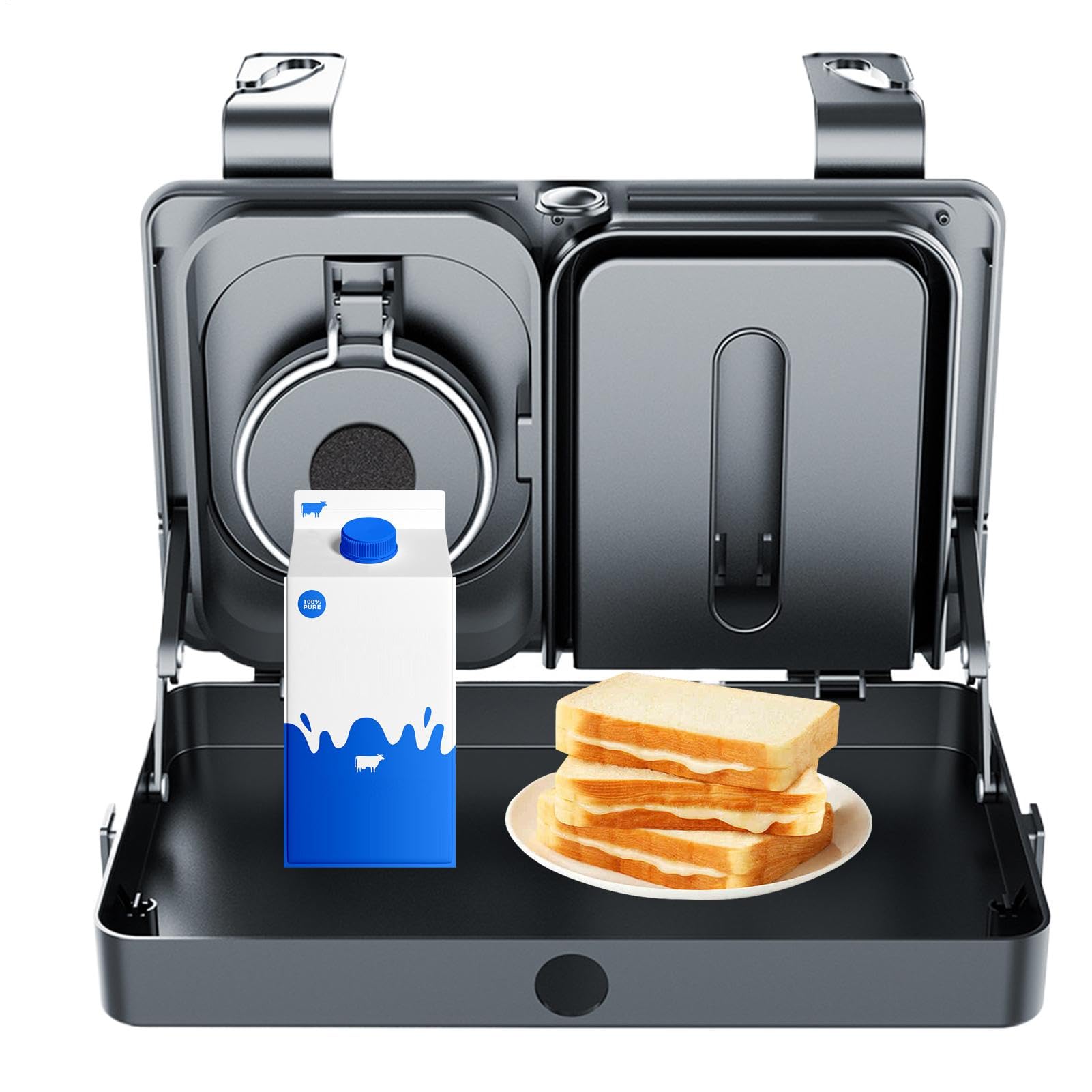 Plateau de voyage voiture robuste et pliable avec support smartphone