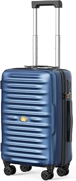 Carry On Luggage 22x14x9 Airline Approved, Hard Suitcases with Spinner Wheels, Polycarbonate Lightweight Luggage, TSA Approved, 20 Inch Carry-On, Blue
