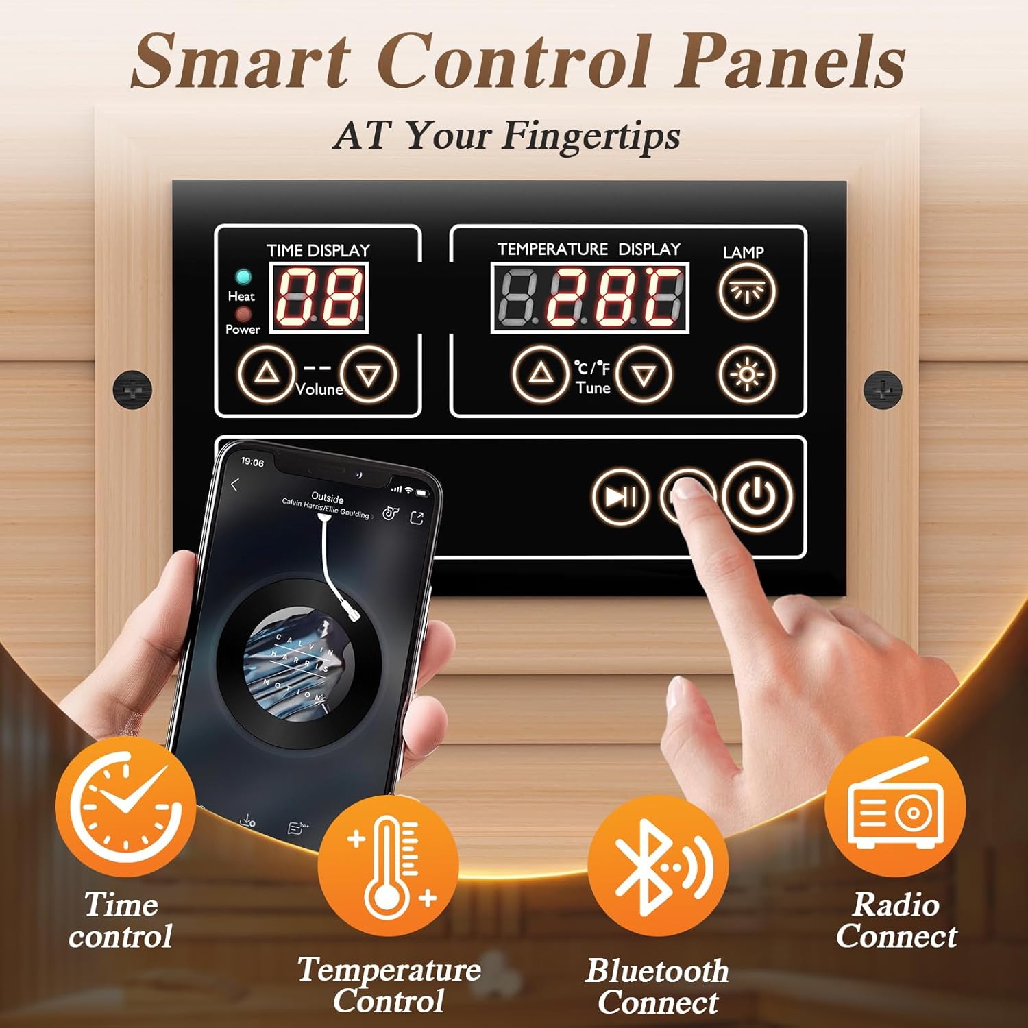 Upgraded 1 Person Sauna Infrared Sauna with Backrest, Hemlock Dry Sauna Indoor Wood Sauna for Home, 1062W 110V Low EMF Far Infrared Sauna with Integrated Speakers, Reading Lamp