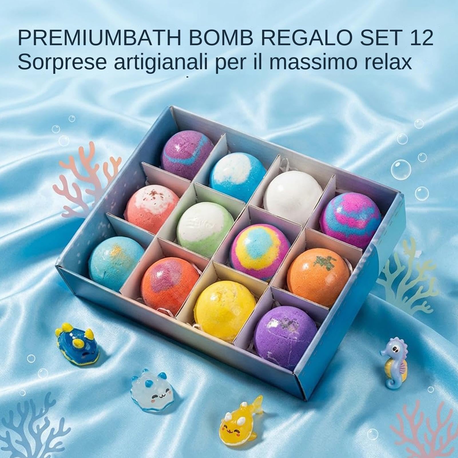 Bombe Da Bagno Bambini Con Giocattol, 12PZ Bath Bomb Kids, Simpatici Animali Bombe De Bagno Frizzanti Bolle Bombes Da Bagnos Organiche Per Bambini Bambine Regalo