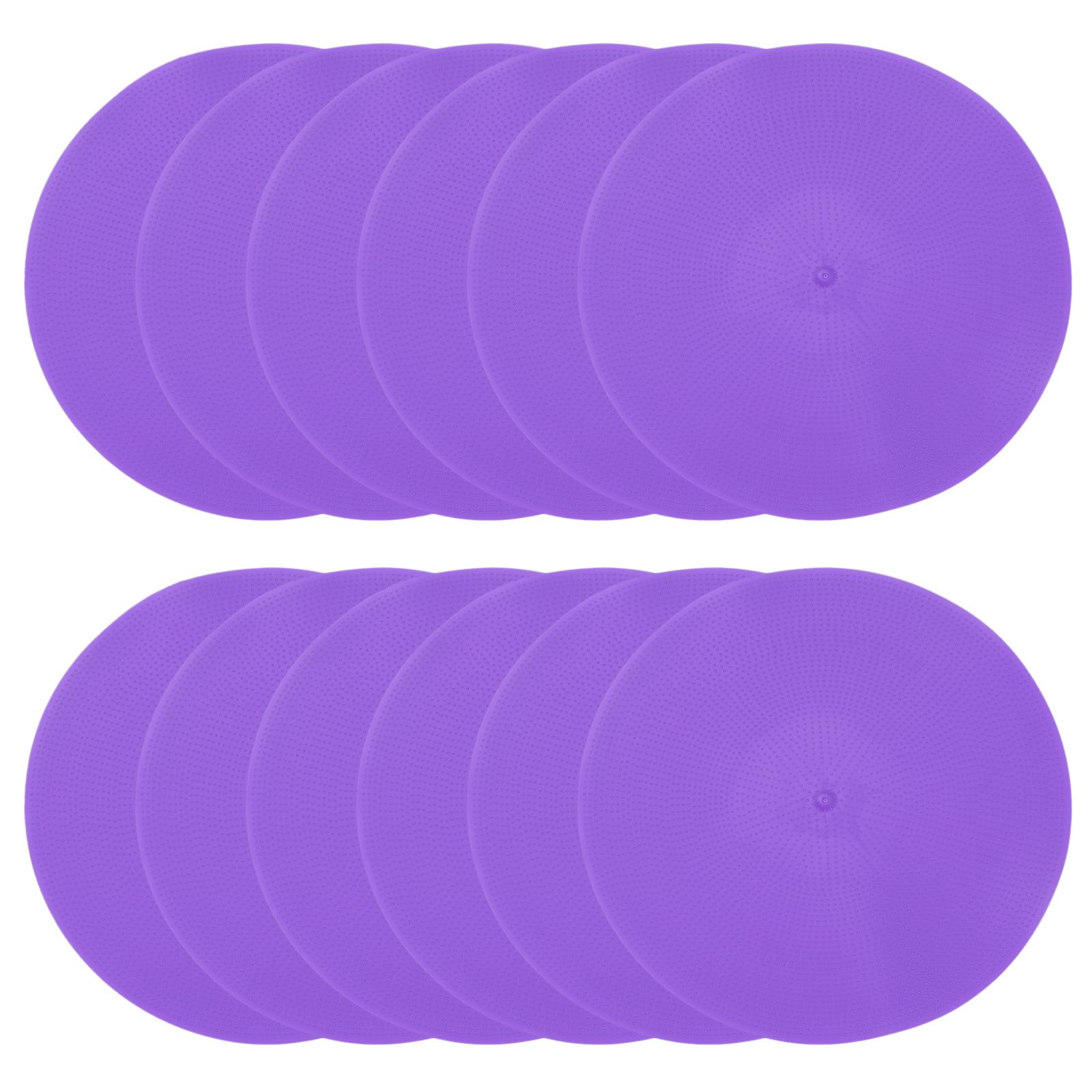 PATIKIL Marqueurs de Repérage 9 Pouces, 12 Pièces Cônes Plats Antidérapants pour Gymnase Entraînement de Vitesse, Violet
