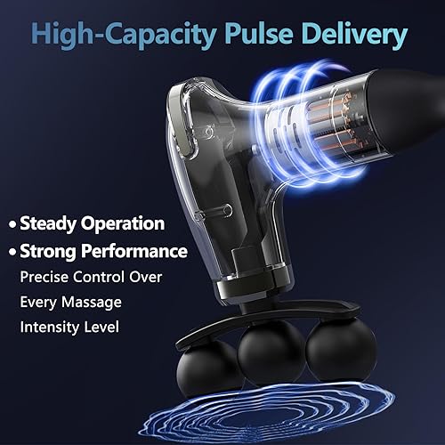 Miniatura 4 de Pistola de masaje con mango de extensión, herramienta masajeadora de espalda de mano, masajeador para dolor de cuello, piernas, hombros, 9