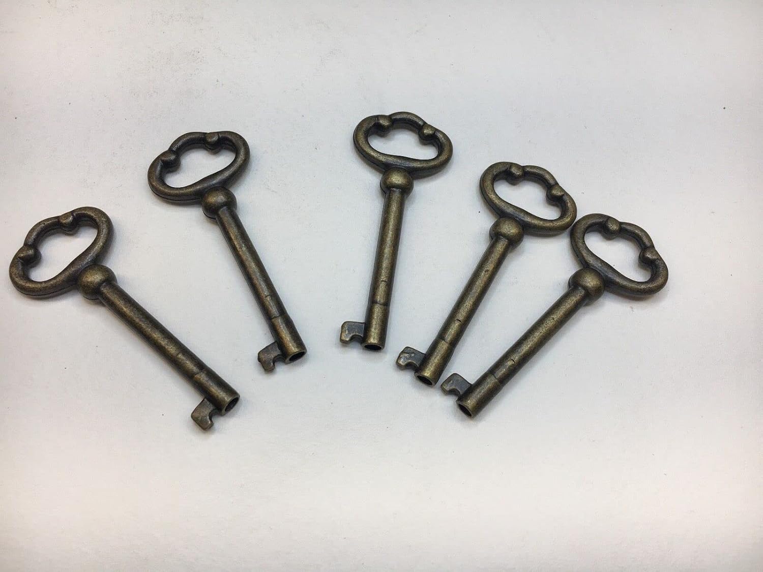 Generic Tools and Replacement for Clock. Grandfather Clock or Curio Cabinet Key Set of 5 Antique Finish