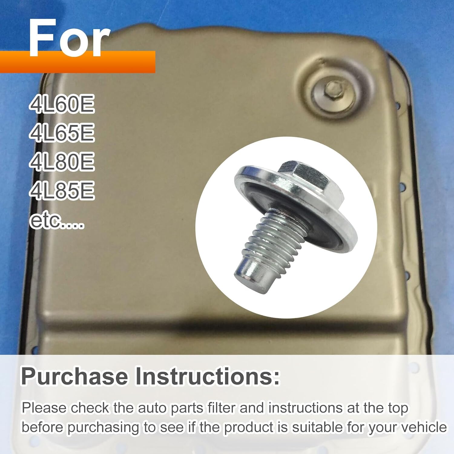 Transmission Drain Plug 24233099 for GM 4L60E 4L80E 4L85E Automatic Transmission Fluid Pan Drain Plug -2 Pcs