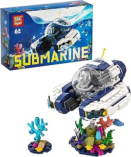 Submarine Sets Building Kit, Subnautica Submarine Set with Seamoth Coral Reef and Fish, Building Toy Set Gift for Subnautica Fans and Kids Age 6+ Years Old (343 PCS)