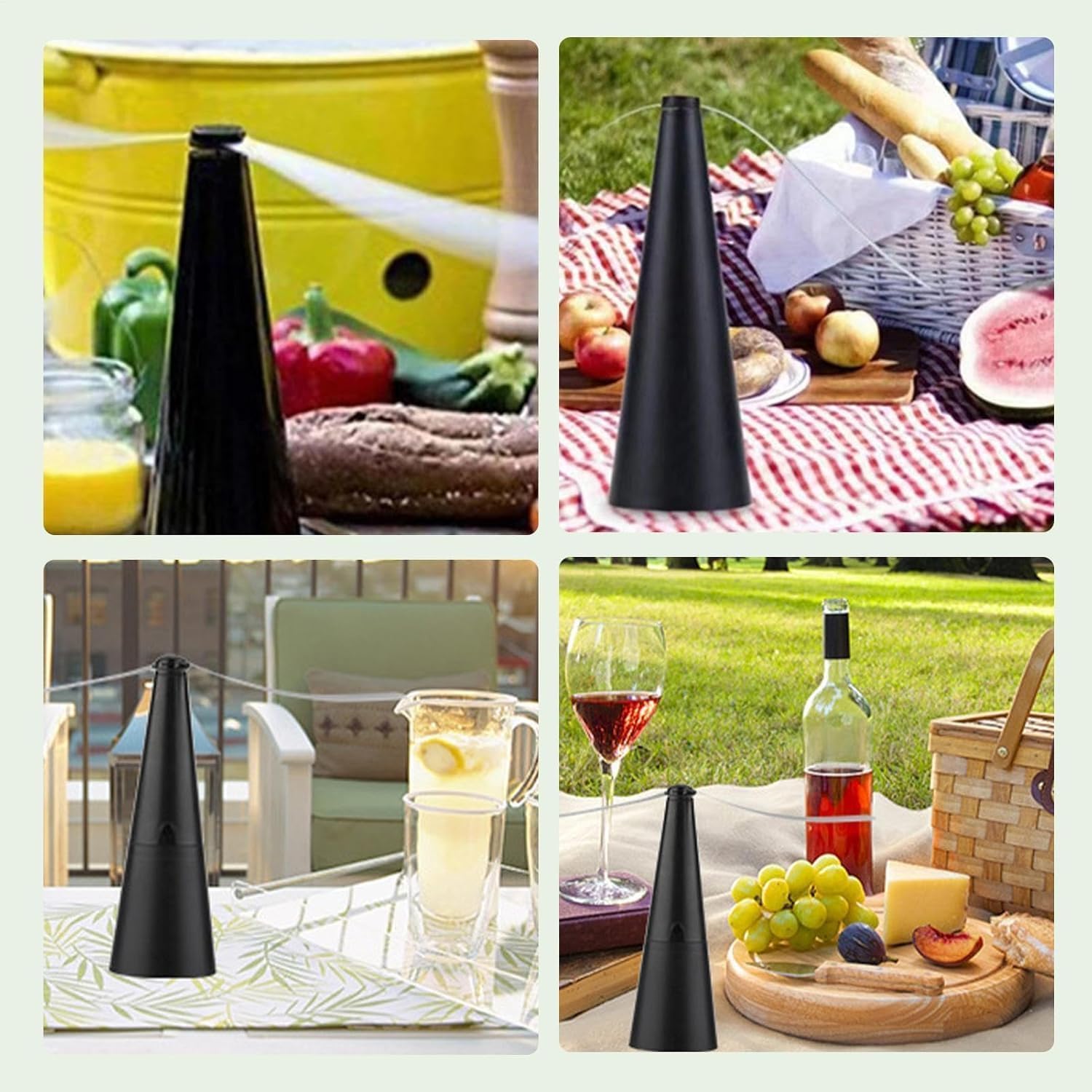 3Pcs Repellente per Mosche, Ventilatore Repellente per Zanzare, Ventilatore per Scacciare le Mosche per Terrazza, Ristorante, Giardino, Picnic, Tavolo