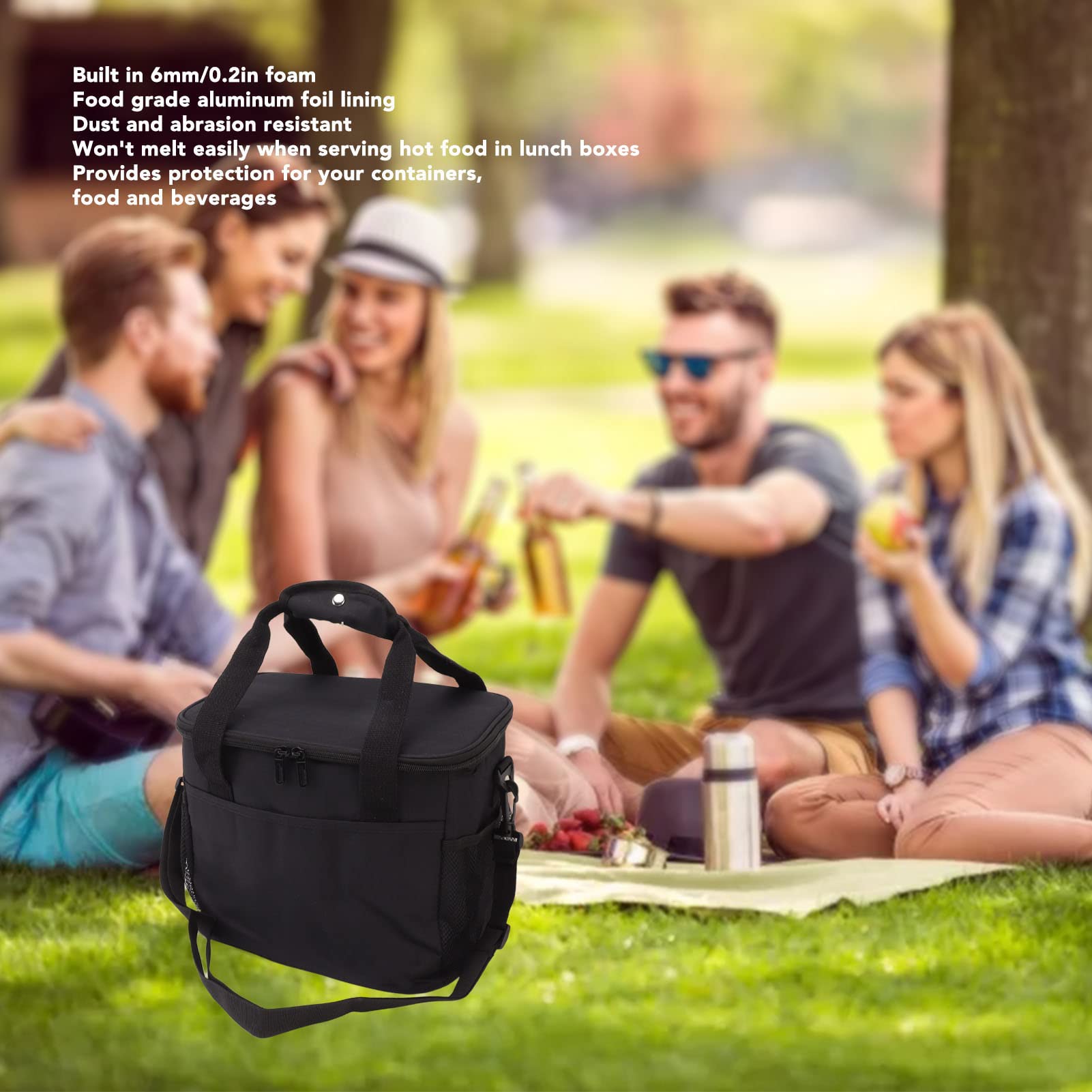 Zaino Termico Isolante In Tessuto Oxford 41x41x35.5 Cm - 1.45 Kg, Per Spesa E Campeggio