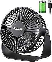 gaiatop Ventilador de escritorio, ventilador de escritorio portátil, 3 velocidades ajustables, color negro