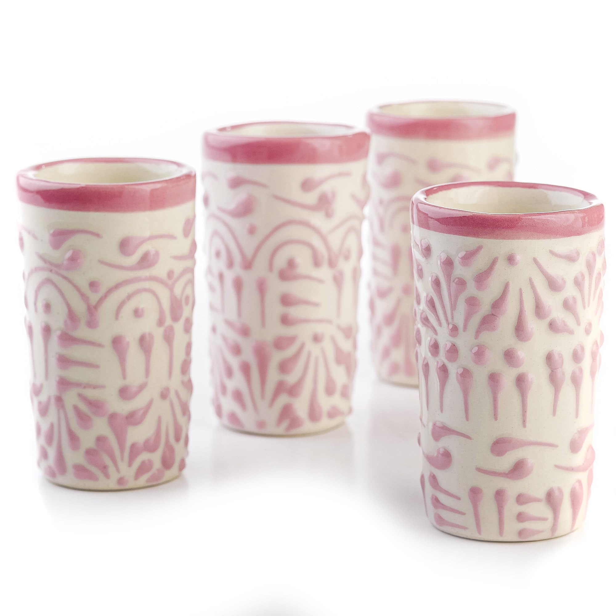 Amazon.com | MEXTEQUIL - Talavera Shot Glasses Set of 4 Authentic