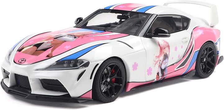 SOLIDO S1809008 1/18 Toyota GR Supra Solid Works Pain Wheel 2024 White Pink Finished Product