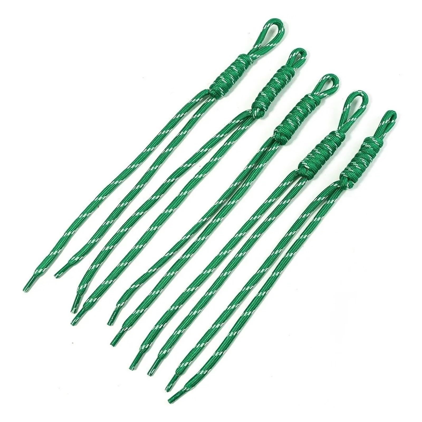 Nylon Cord Thread 35pcs Colorful Braided Lanyard Keychain Design Nylon Cord Knot Woven Rope for Bracelets Macrame(Green)