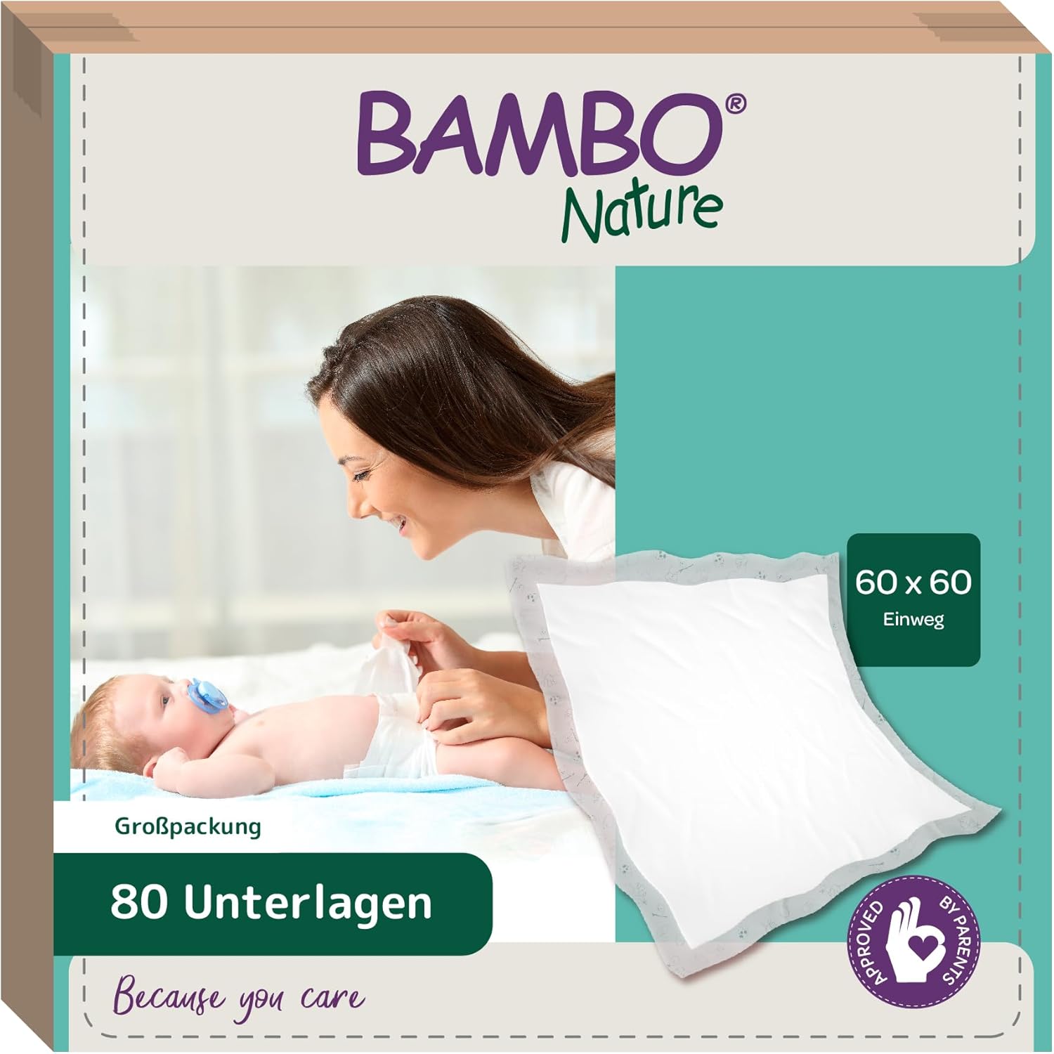 Bambo Nature Changing Mat: Bio-Based, Extra Soft, Ultra Absorbent, and Breathable - 80 Count