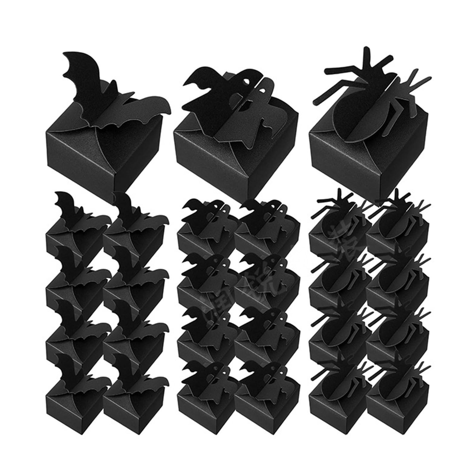 Hsioluted Unique Halloween 3D Candy Case Halloween 3D Black Card Sugar Case Eye Catching Gifts Container for Youngsters Holiday Ornament