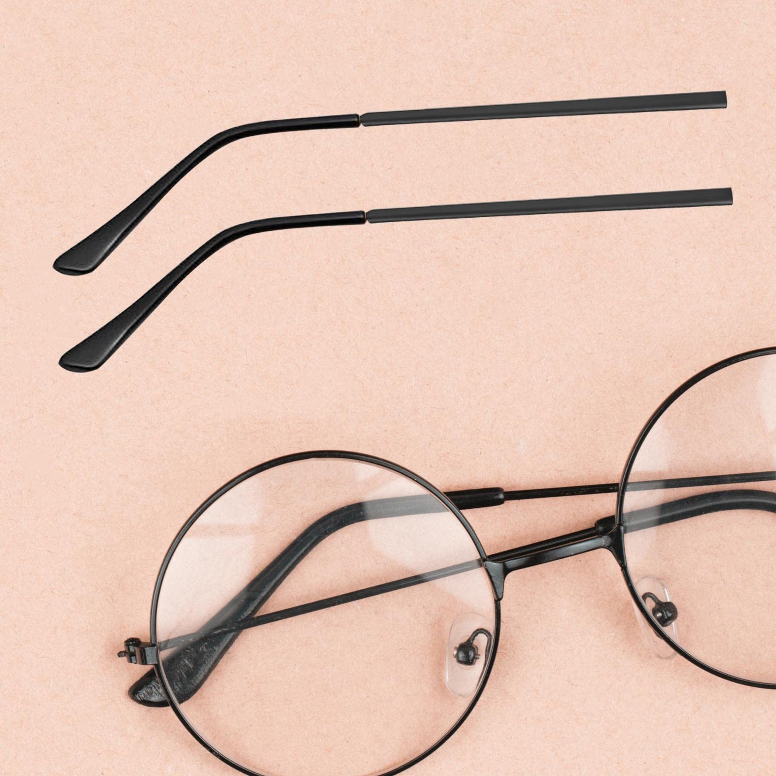 6X 2X Patillas de Repuesto Rectas Patillas de Repuesto Cómodas Puntas de Metal para Gafas Partes de Montura de Brazo Piezas de Calcetines para Orejas