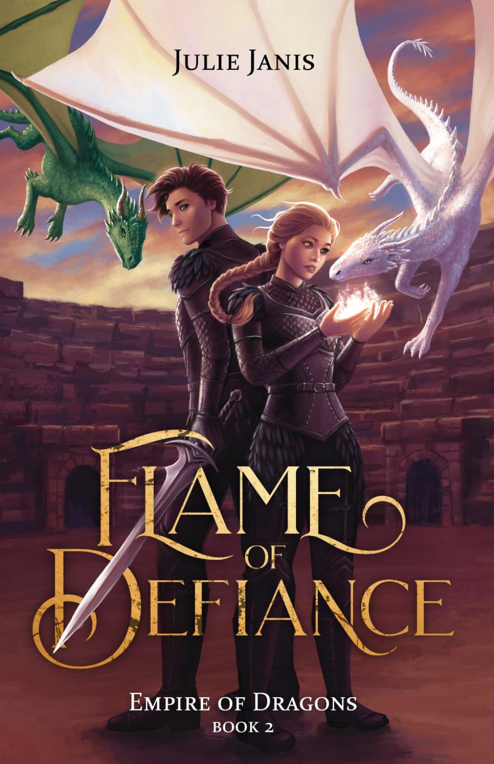Flame of Defiance: A YA Dragon Rider Fantasy with a Girl in Disguise, a Forbidden Dragon Bond, and a Kingdom on the Edge of Rebellion (Empire of Dragons)