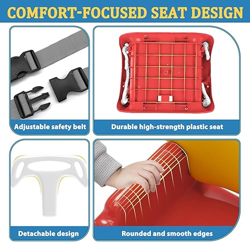 Miniatura 4 de Columpio 2 en 1 para niños pequeños y puente para bebé, plegable con cojín suave, plegable para uso en interiores y exteriores, fácil de instalar y