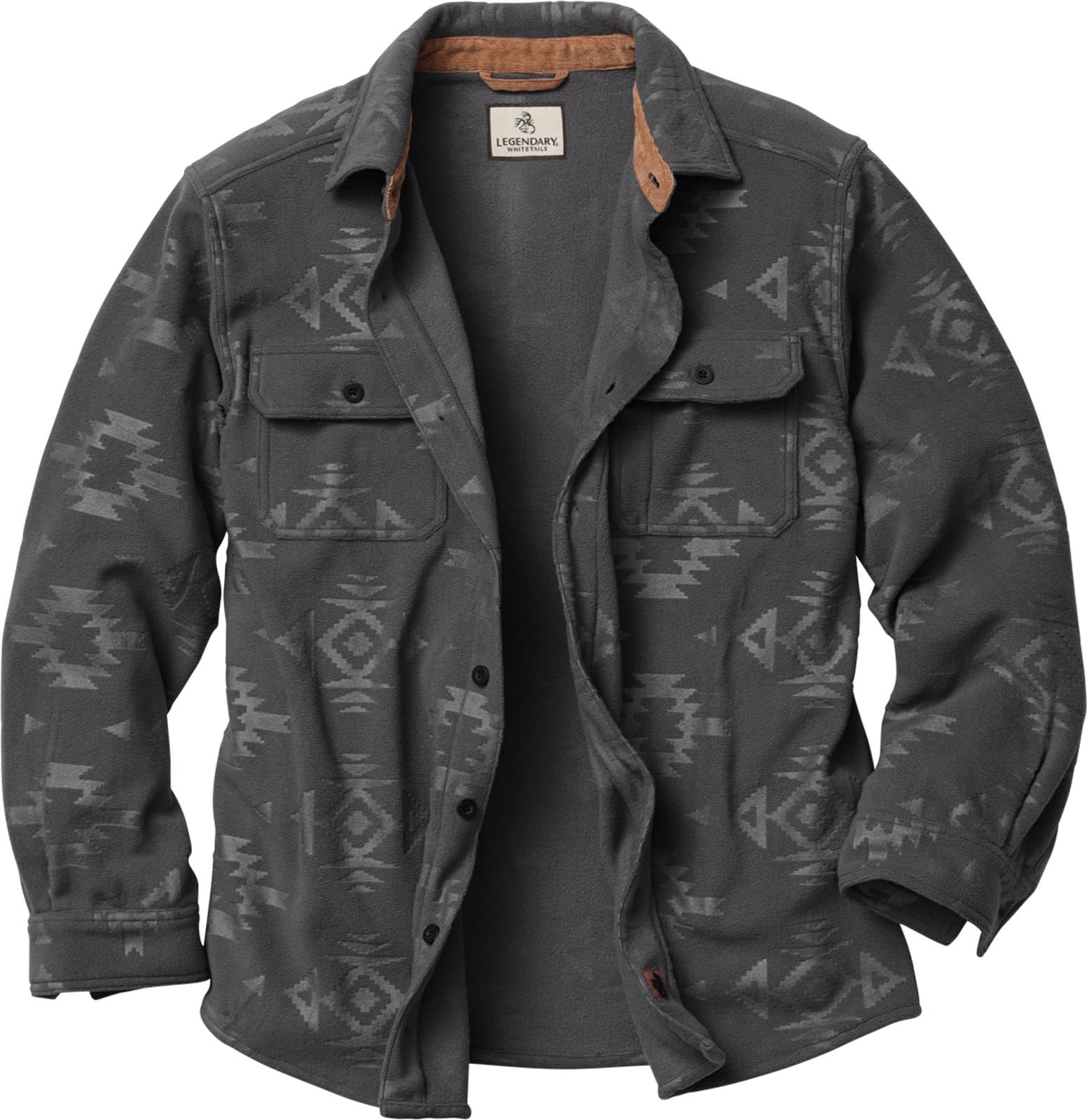 Legendary Whitetails Mens Long Sleeve Fleece Button Up Shirt