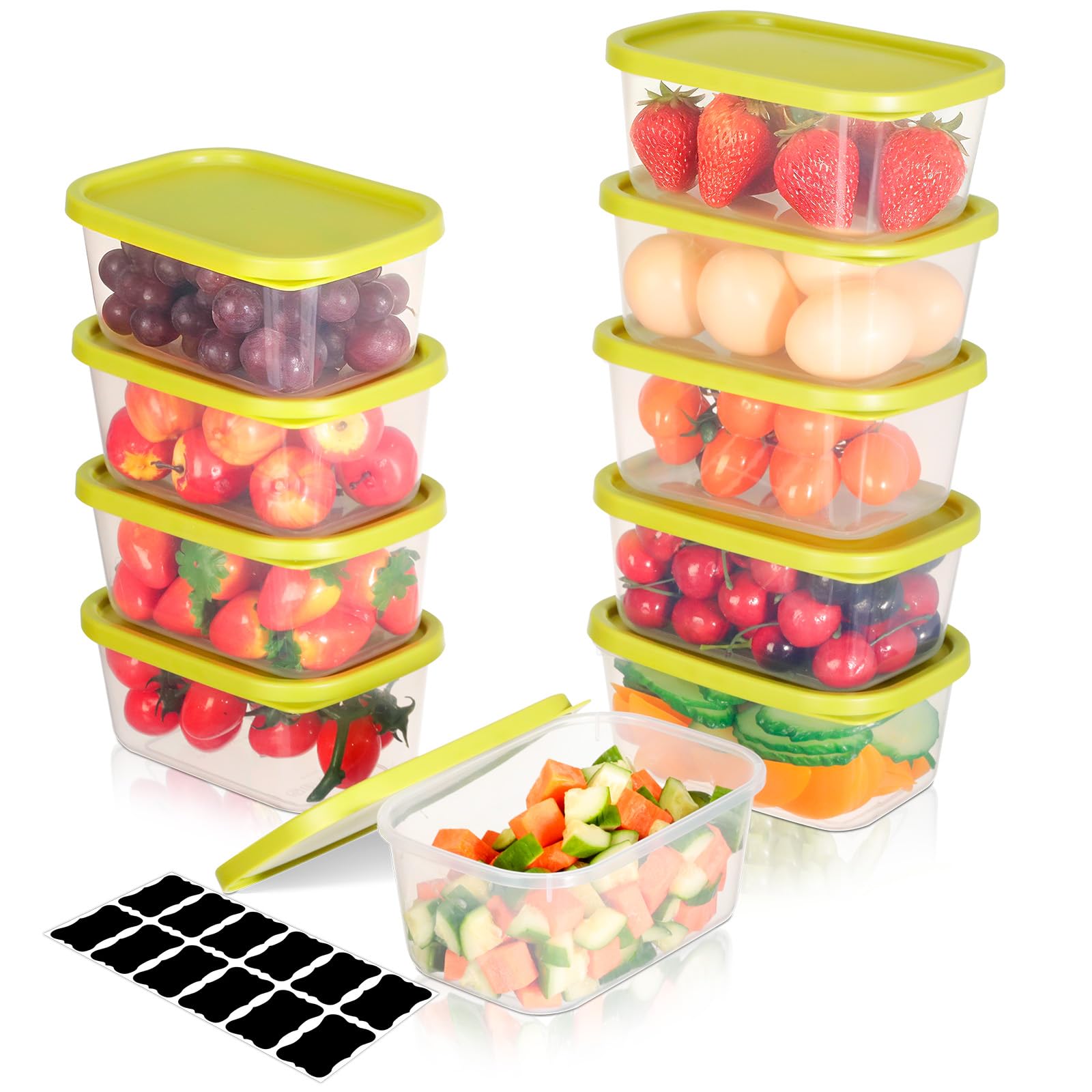 Romon Ice Cube Tray with Lid, 710 ml Lunch Box Storage Box Lid Airtight for Meal Prep, Storage Containers, Food Storage Containers, Freezer Containers